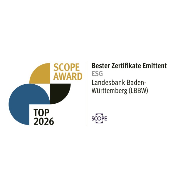Scope-Award 2026 LBBW erneut Bester Zertifikate Emittent ESG
