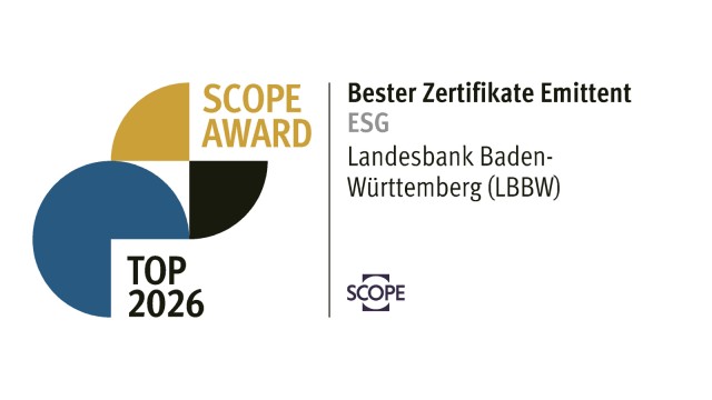 Scope-Award 2026 LBBW erneut Bester Zertifikate Emittent ESG