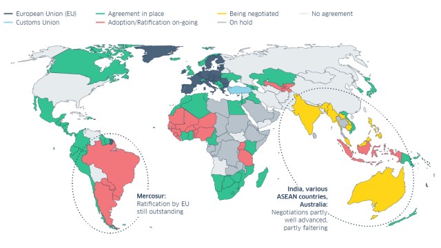 The EU is working on more trade agreements