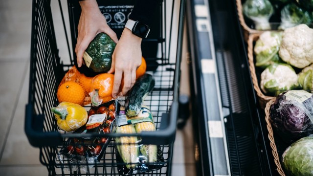 Lebensmittel Supermarkt EInkaufswagen