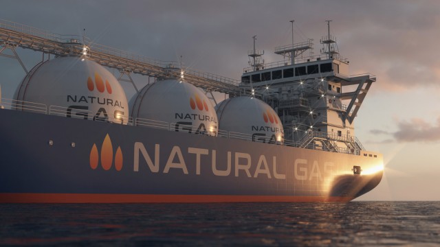Seetransport von Erdgas LNG mit einem Schiff