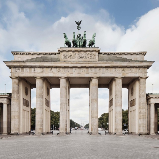Das Brandenburger Tor von vorne