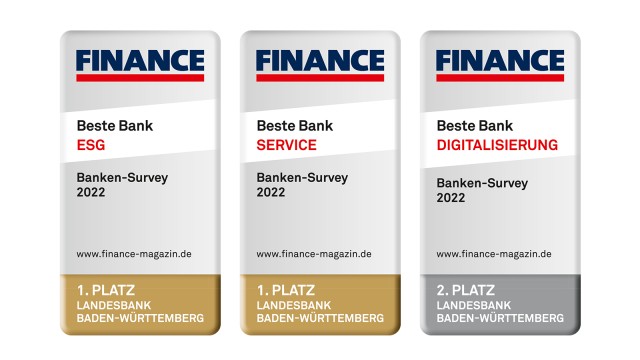 LBBW erhält die Auszeichnung als Top-3 Firmenkundenbank in Deutschland