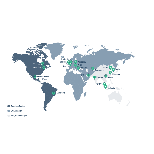 LBBW - Our global network - Map 