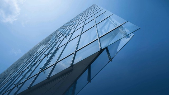 High-rise building facade glass