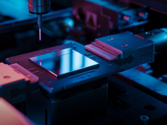 Mikrochip Chip Produktion Halbleiter AI KI