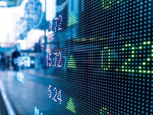 Digitale Börsenchartanzeige 