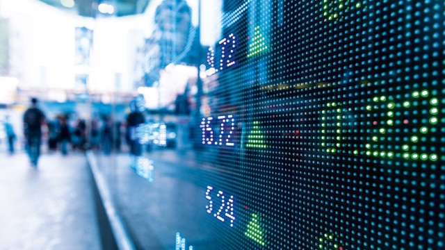 Digitale Börsenchartanzeige 