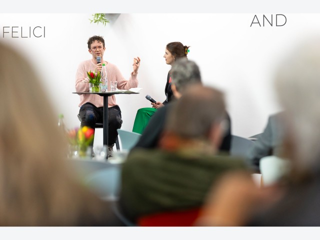 Andreas Greiner im Gespr&auml;ch mit Sarah Haberkorn