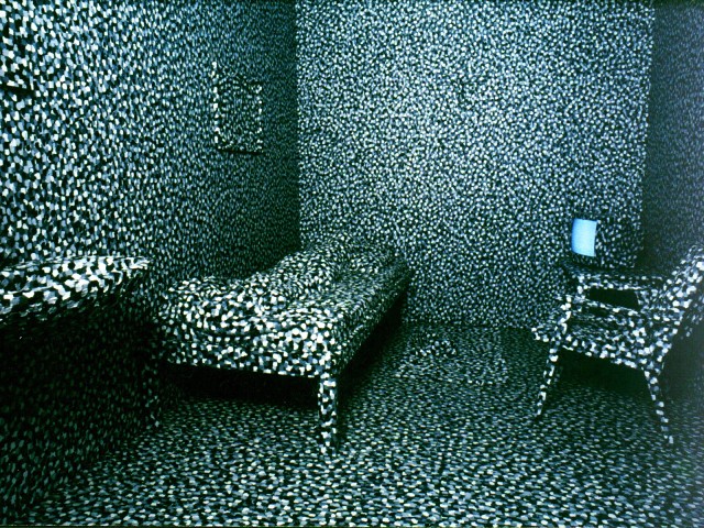 Volker Hildebrandt, Rosa Zimmer, 1997, Zuschnitt