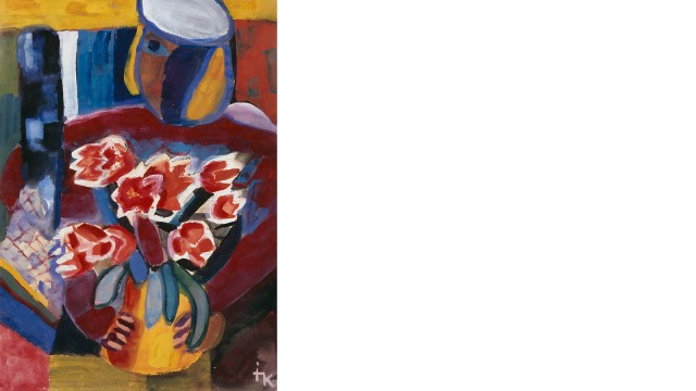Ida Kerkovius: Frau mit Tulpenvase, 1938 &copy; Nachlass Ida Kerkovius, Foto: Volker Naumann