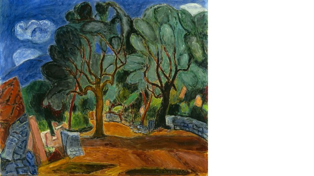 Hans Purrmann Path with olive trees near Lacco Ameno 1956 