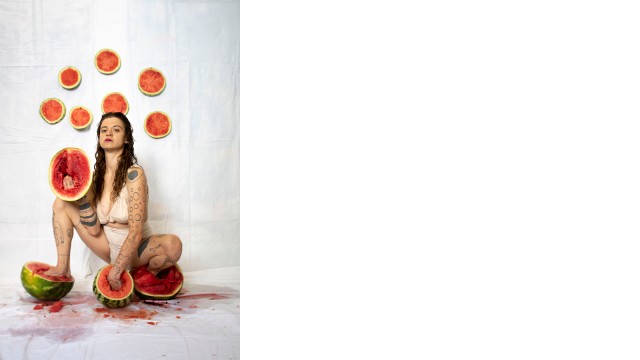 Sophia S&uuml;&szlig;milch, Self-Portrait with Sexuality and Watermelon