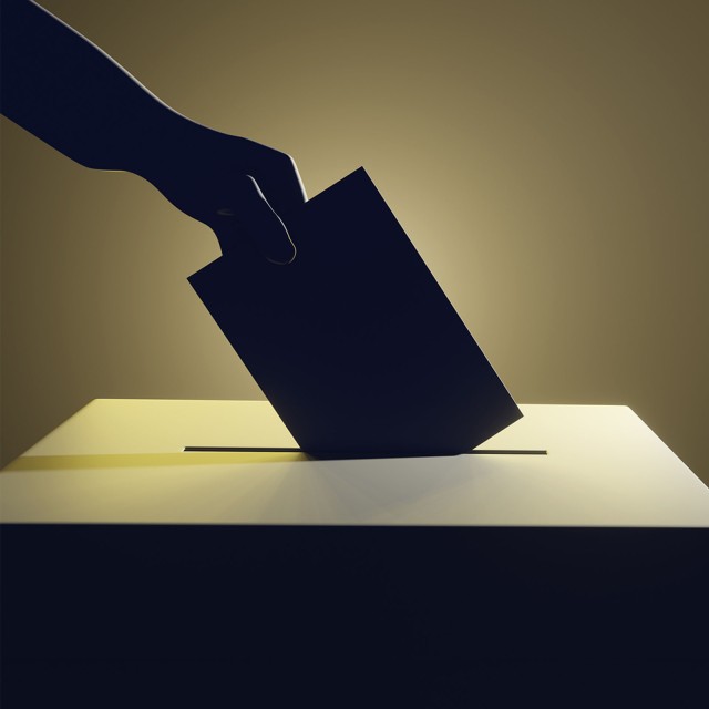 Wahlurne Wahlzettel Abstimmung