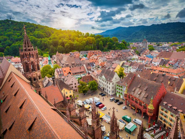 Altstadt von Freiburg, Baden-W&uuml;rttemberg, Deutschland