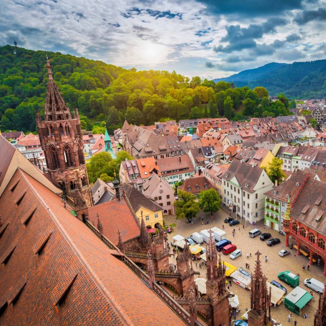 Altstadt von Freiburg, Baden-W&uuml;rttemberg, Deutschland