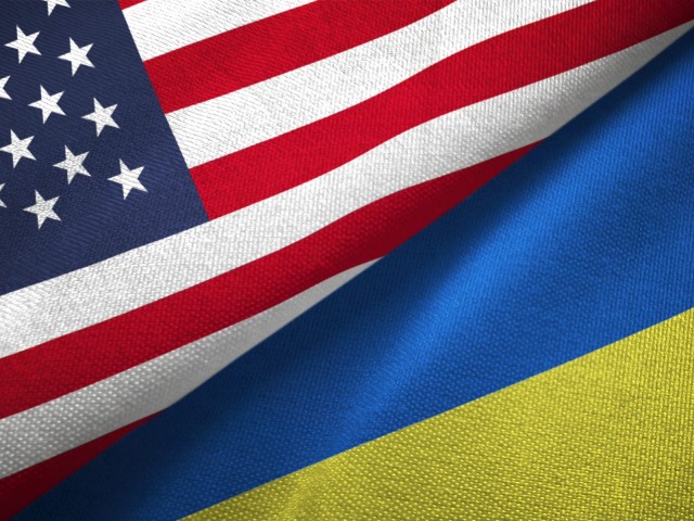 USA Ukraine Flagge