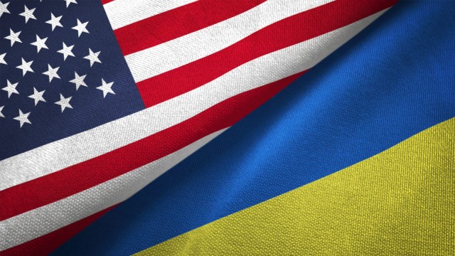 USA Ukraine Flagge
