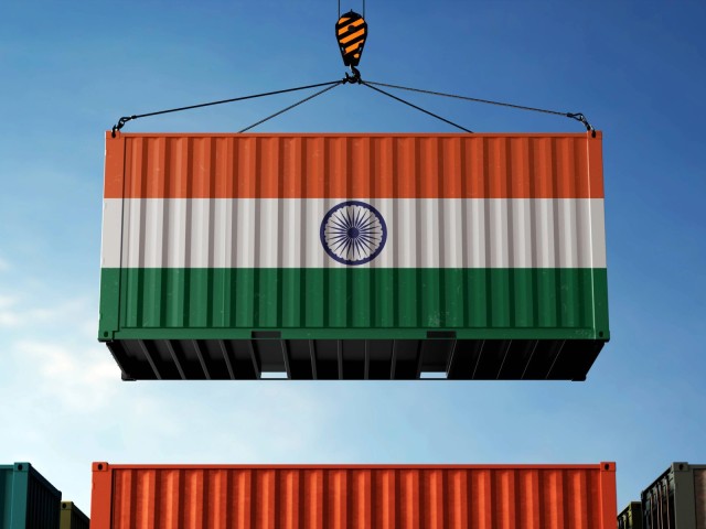 Indien Flagge Container Handel
