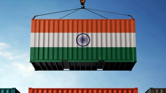 Indien Flagge Container Handel