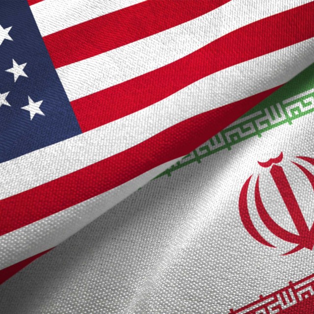 USA Iran Flaggen