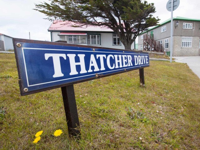 Thatcher Drive in Port Stanley Falkland Islands