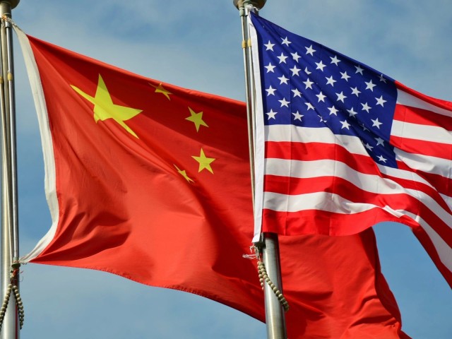 USA China Flaggen