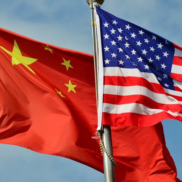 USA China Flaggen
