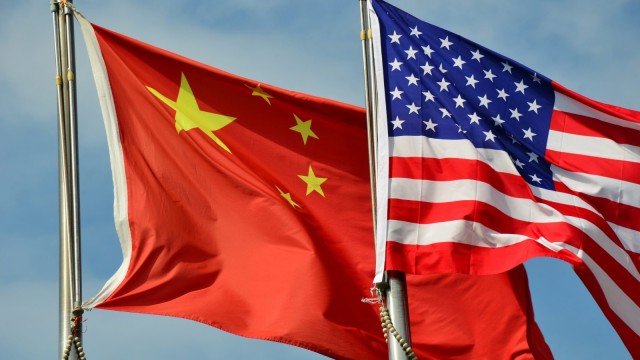 USA China Flaggen