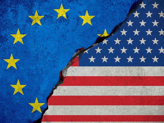 EU USA Flagge Konflikt