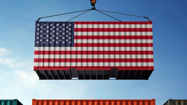 USA Wirtschaft Flagge Container Handel
