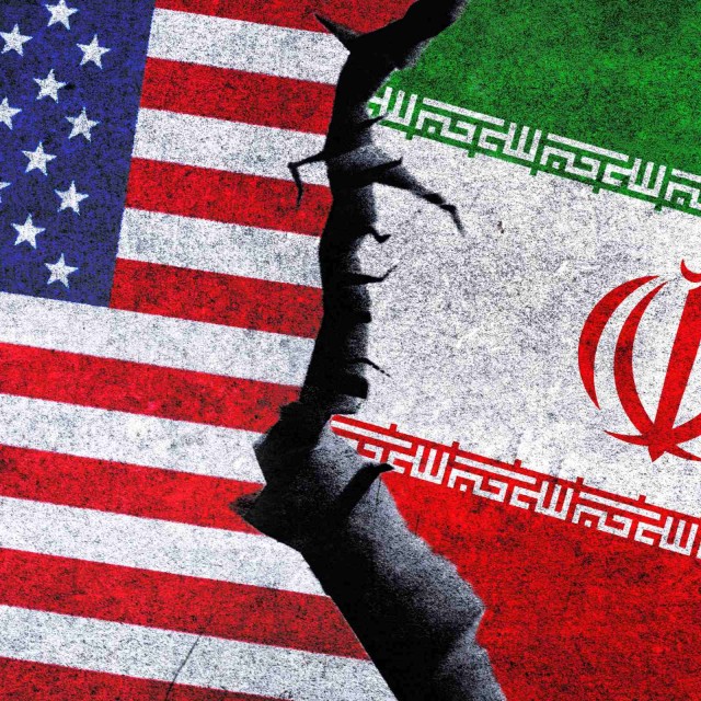 USA Iran Flagge Konflikt