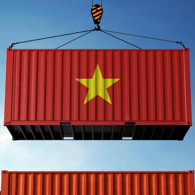 Vietnam Flagge Container Handel