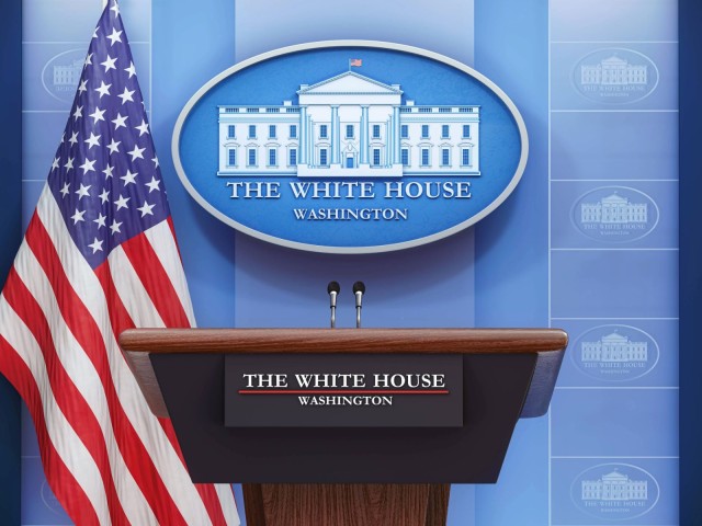 USA Weisses Haus Washington D.C. Presseraum