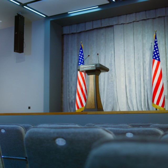 USA Weisses Haus Washington D.C. Presseraum