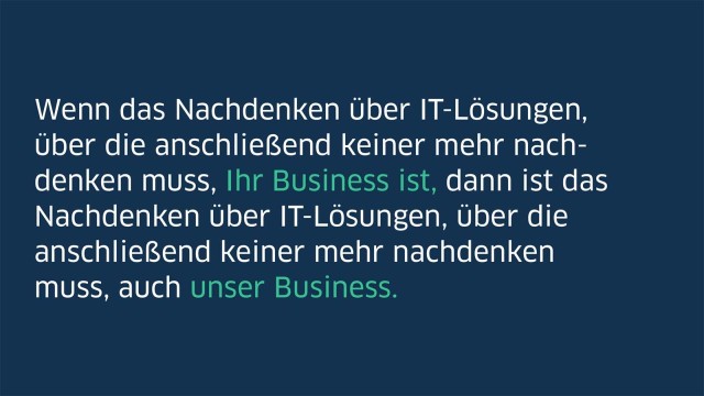IT-Lösungen - Headline aus der LBBW-Kampagne "Ihr Business ist unser Business"