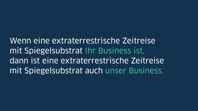 Zeitreise - Headline aus der LBBW-Kampagne "Ihr Business ist unser Business"